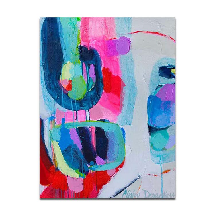 Peinture à l'huile abstraite Peinture bleu foncé Peinture contemporaine Abstrait original | Adore