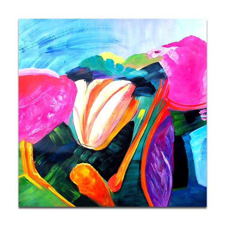 Peinture jaune Peinture abstraite originale Peinture murale contemporaine Art abstrait acrylique sur toile | Fleur de Cushaw