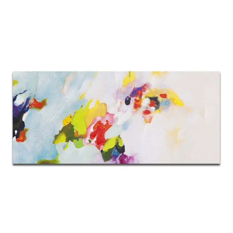 Peinture à l'huile originale Paysage Peinture à la main Peinture de grande taille Art mural suspendu Peinture orange et verte Peinture lumineuse | Une course sous une avalanche