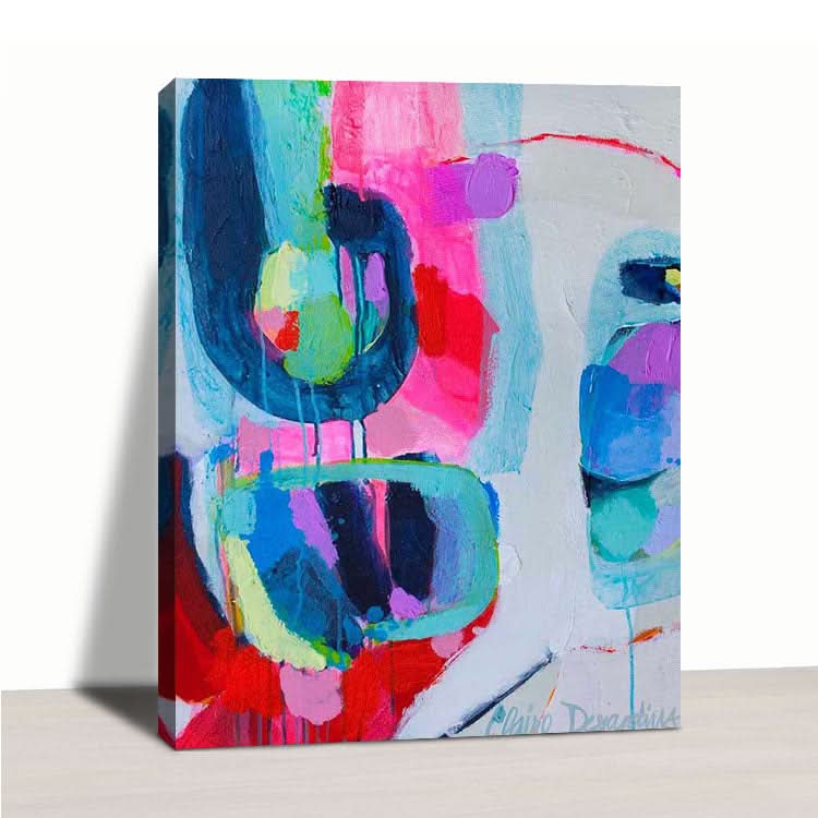 Peinture à l'huile abstraite Peinture bleu foncé Peinture contemporaine Abstrait original | Adore