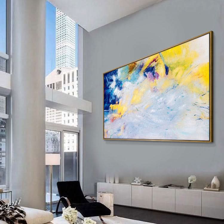 Originalgemälde der bildenden Kunst, Wandkunst für Wohnzimmer, abstrakte Leinwandkunst Original, große abstrakte Kunst