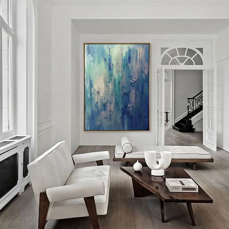 Toile d'art abstrait, peinture à l'huile moderne de figure humaine abstraite