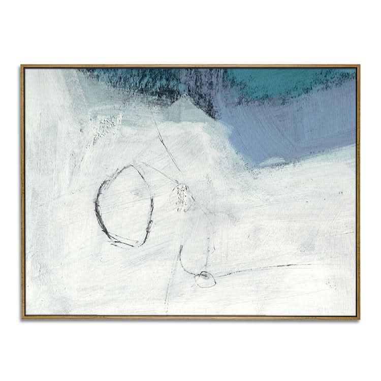 Art mural abstrait sur toile, peinture texturée moderne, peinture à l'huile | Frozen