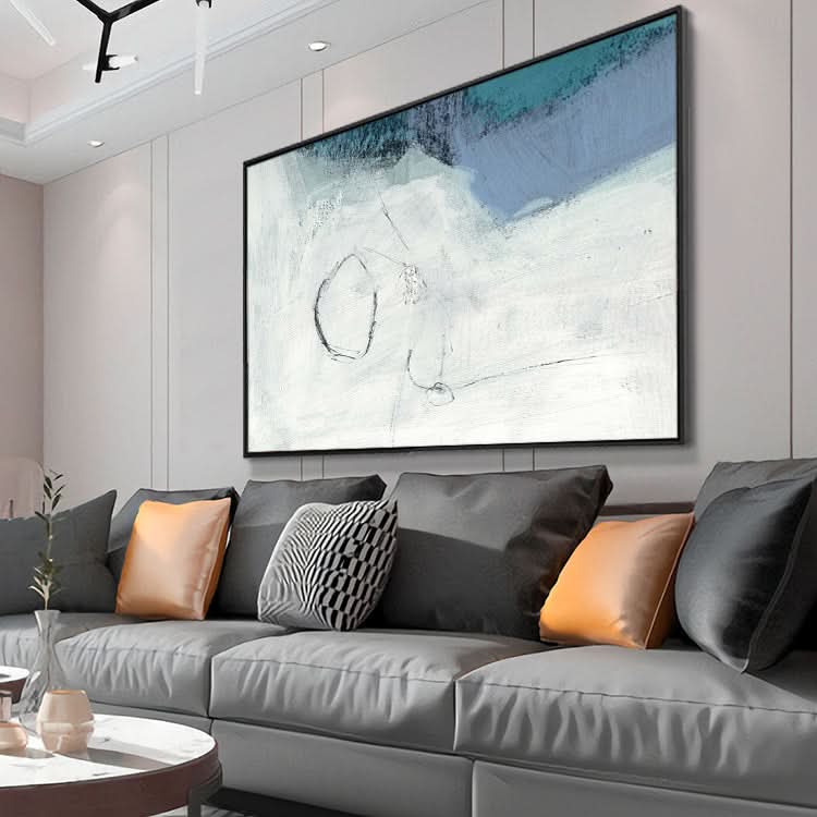 Art mural abstrait sur toile, peinture texturée moderne, peinture à l'huile | Frozen