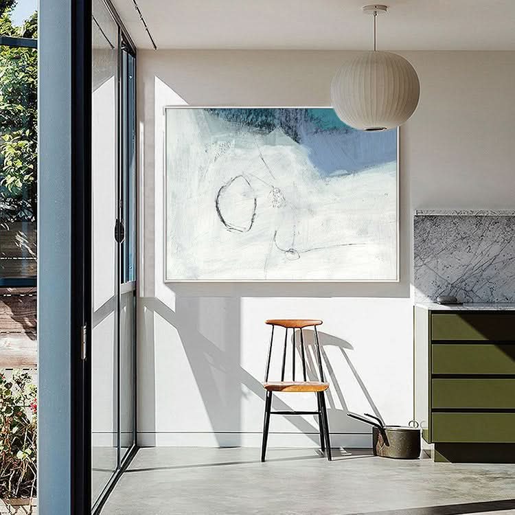 Art mural abstrait sur toile, peinture texturée moderne, peinture à l'huile | Frozen