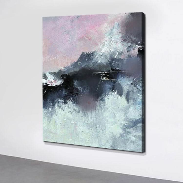 Peinture à l'huile abstraite sur toile, belle peinture de paysage naturel faite à la main