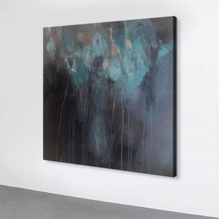 Handmade Canvas Painting Original Oil Painting Large Canvas Art Bedroom Oil Painting Modern | The storm night