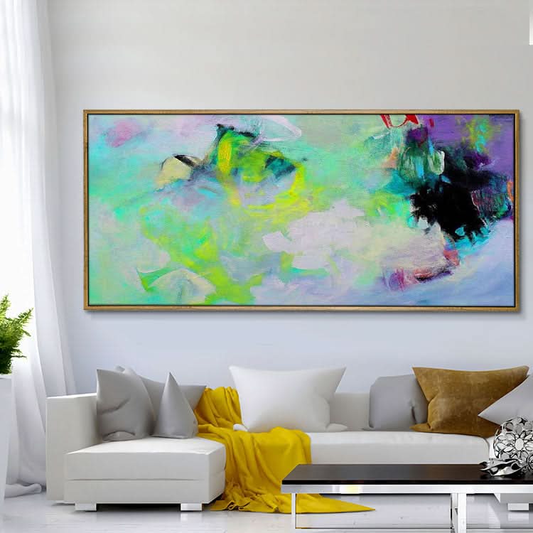 Art abstrait moderne sur toile, peinture abstraite avec description de la peinture