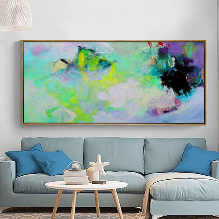 Art abstrait moderne sur toile, peinture abstraite avec description de la peinture