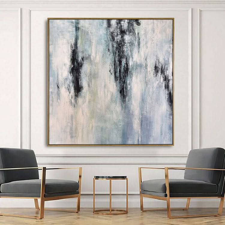 Peinture acrylique abstraite sur toile, art mural, peinture à l'huile originale, extra large, peinte à la main | Grotte karstique