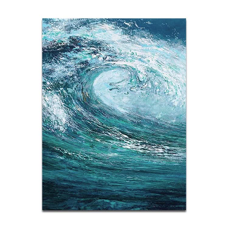 Les vagues de la mer - Peinture à l'huile sur toile faite à la main sur le mur de la mer