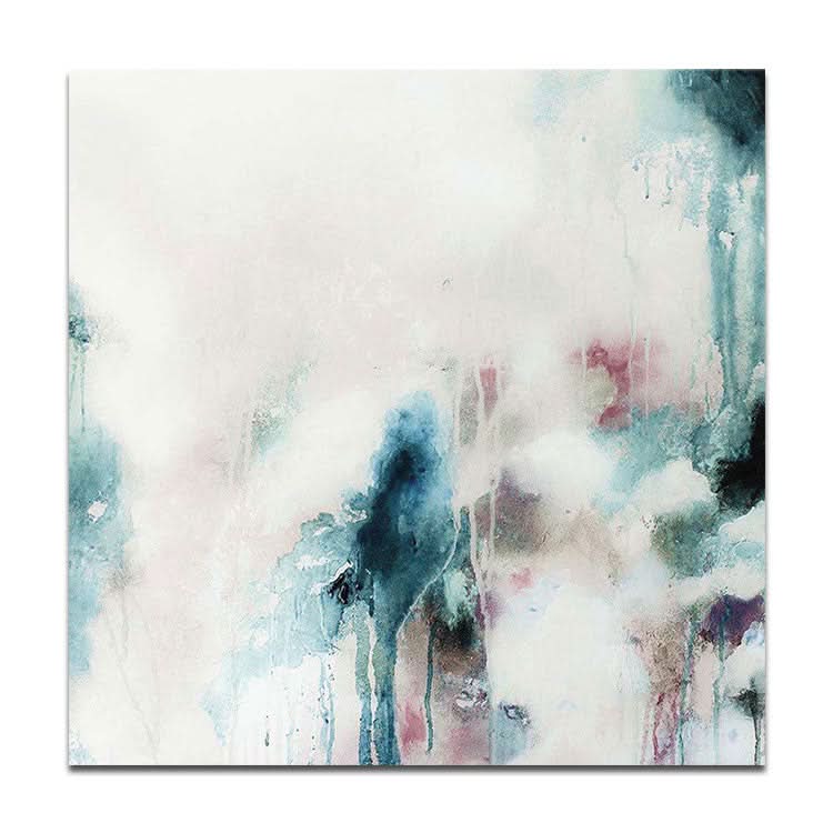 Großes abstraktes Acrylgemälde Beige Gemälde Blattgemälde Original Kunstgemälde | Zackenbarsch in den Wolken