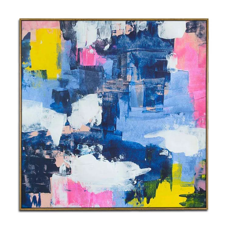 Large Oil Painting Canvas Handmade Oil Painting Oil Painting Original Office Decor Purple Blue Painting | The Devil's Castle