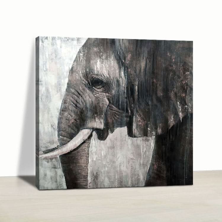 Large Abstract Elephant Painting Cute Elephant Oil Painting Original Impasto Painting Oversized Elephant Painting Abstract | Elephant's Sorrow