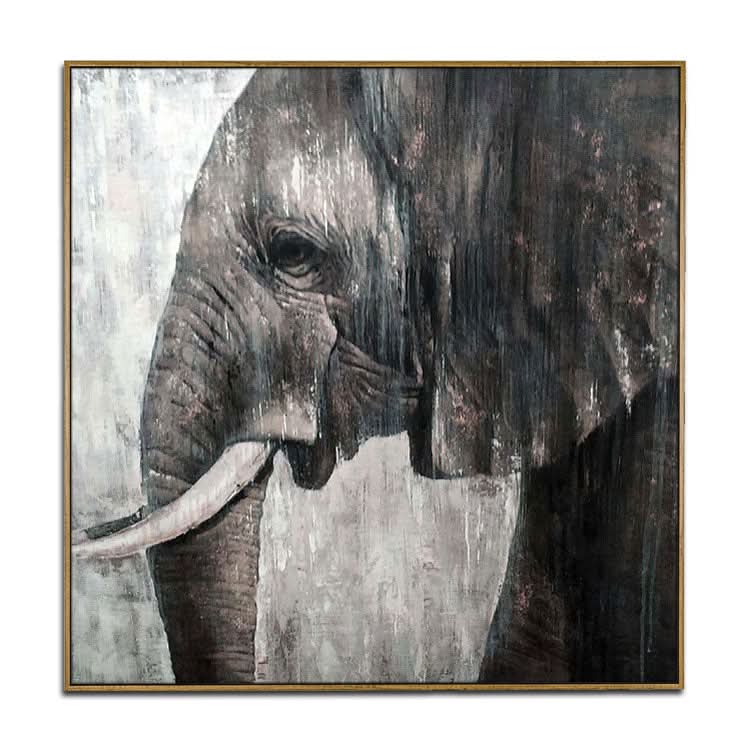 Large Abstract Elephant Painting Cute Elephant Oil Painting Original Impasto Painting Oversized Elephant Painting Abstract | Elephant's Sorrow