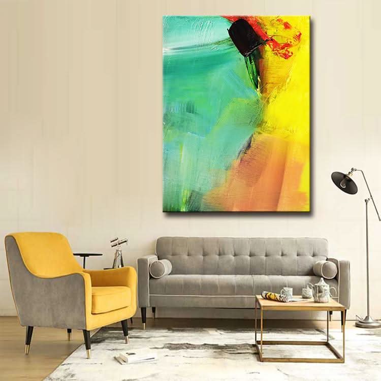Large Art Original Abstract Painting Colorful Artwork Oil Painting | Crawling