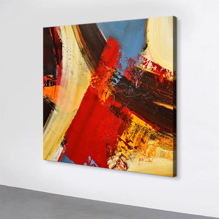 Handgemälde Öl Leinwand Original Ölgemälde Moderne Gemälde Großes rotes Gemälde Original Kunstwerk Gelbes Gemälde Modernes Gemälde | Der Weg des Lebens