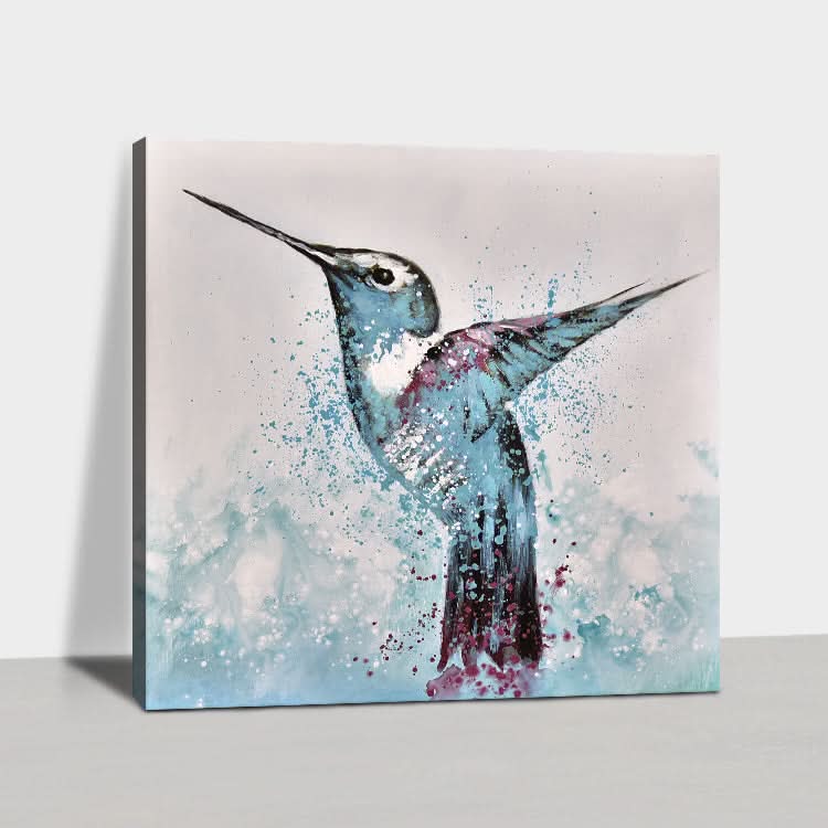 Abstraktes Ölgemälde „Kolibri“ fürs Wohnzimmer, übergroßes Gemälde, zeitgenössische Kunst | Kolibri
