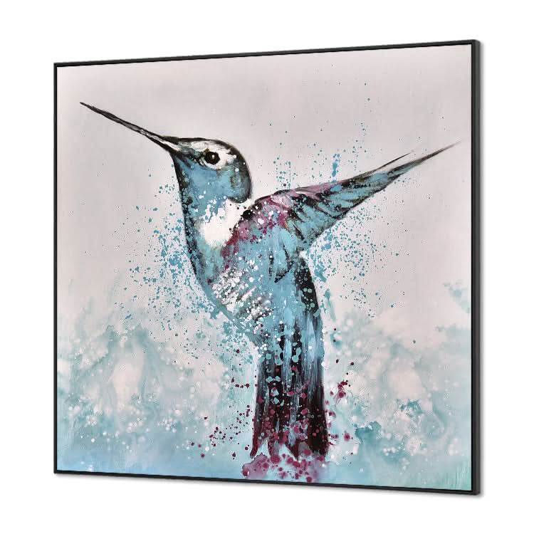 Abstraktes Ölgemälde „Kolibri“ fürs Wohnzimmer, übergroßes Gemälde, zeitgenössische Kunst | Kolibri