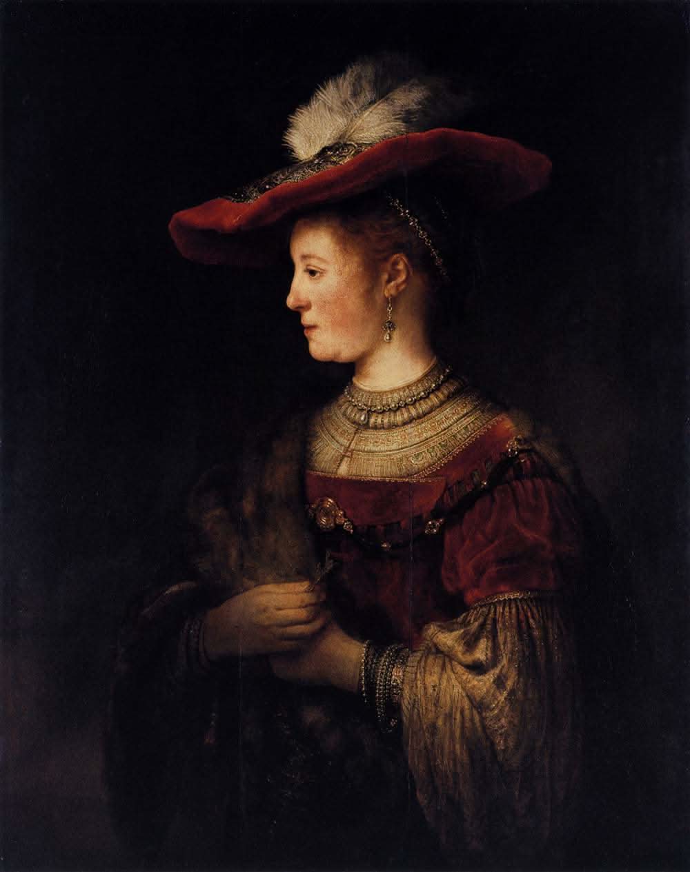 Rembrandt Saskia im pompösen Kleid