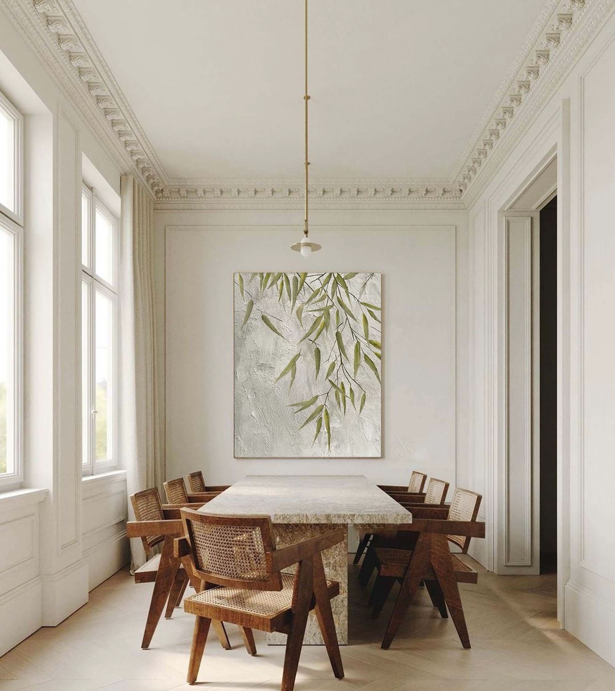 White Minimalist Abstract Painting #CXA 008