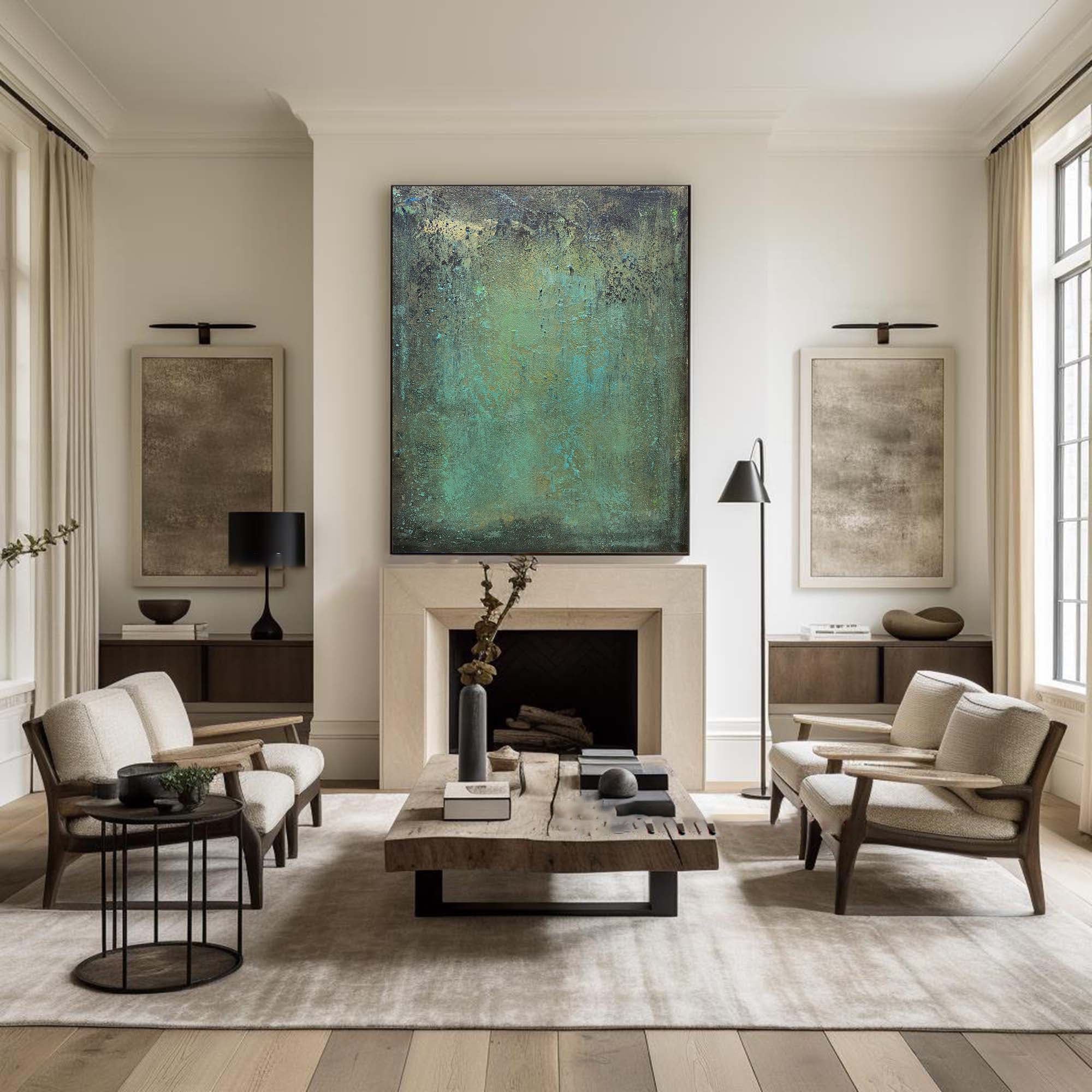 Blue & Green Abstract Painting #BGA 020