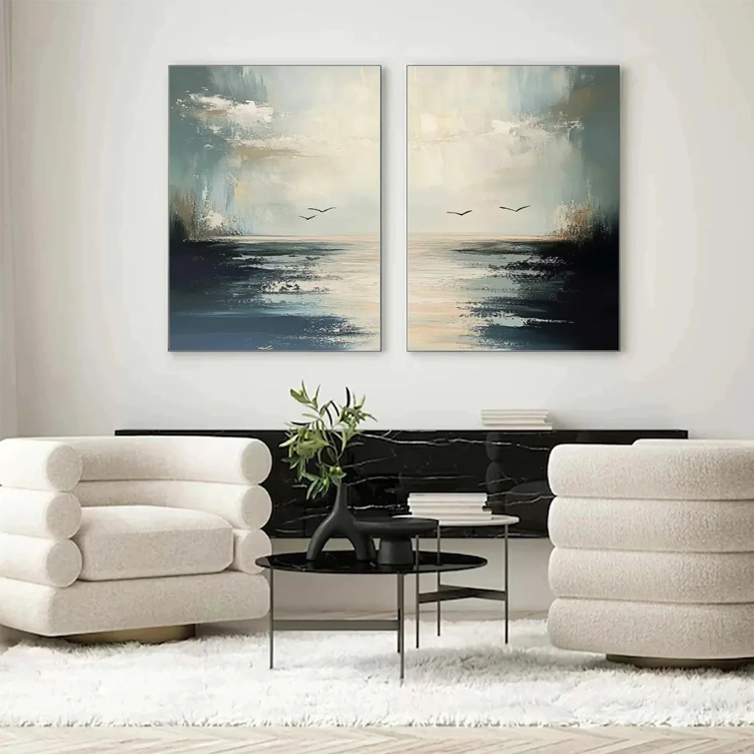 Sea & Sky Abstract Wall Art #MS129