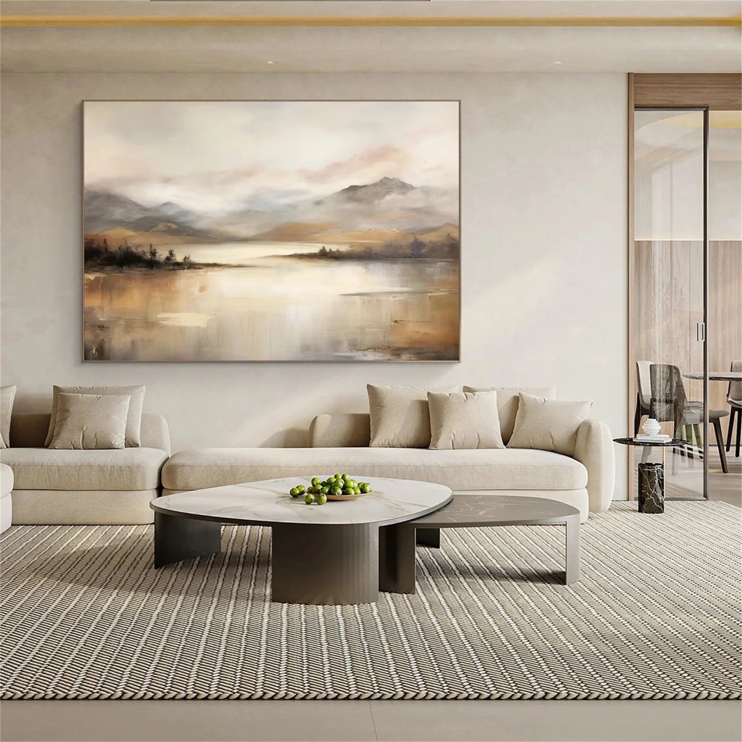 Abstract Mountain Canvas Art #MM318