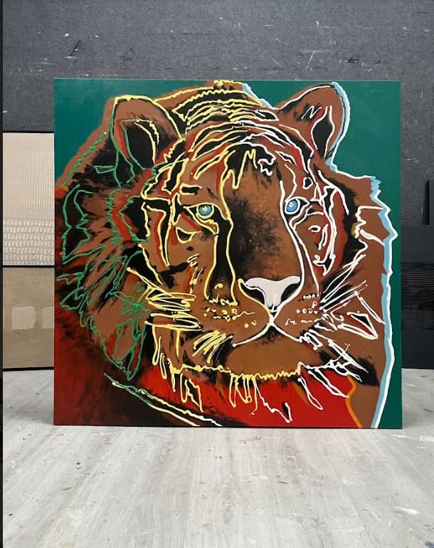 Colorful Tiger Painting Andy Warhol Pop Art Best Pop Art Colorful Pop 3D Texture Wall Painting