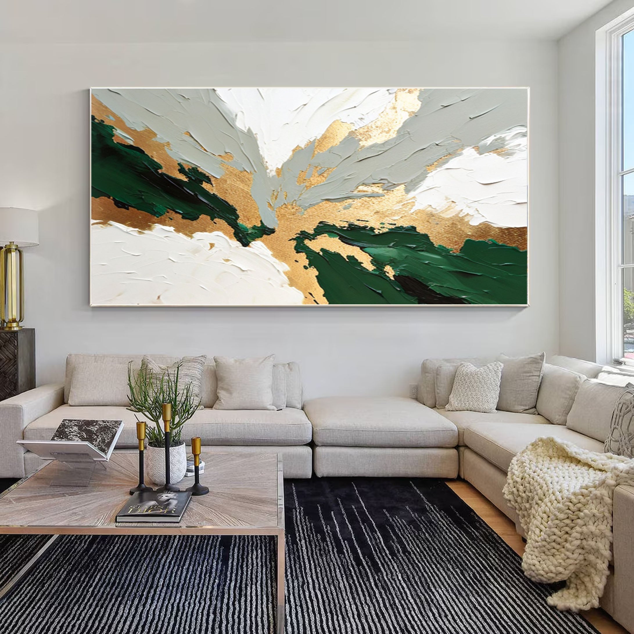 Abstract Art Oil Painting Luxurious Living Room Decoration #BGM 051