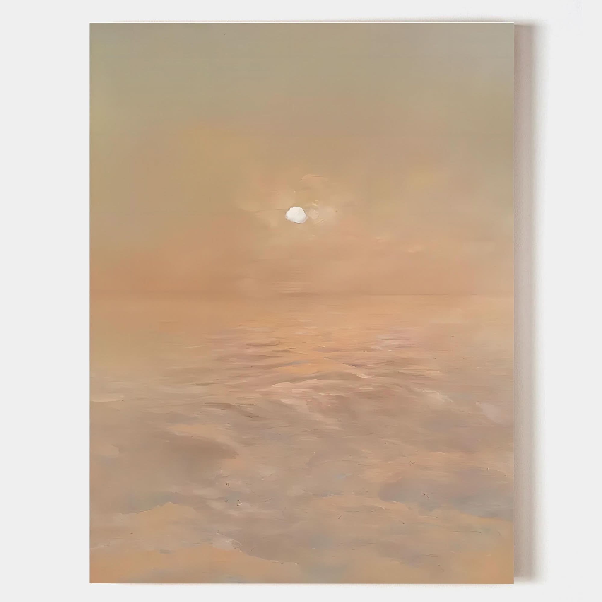 Sunrise Landscape Oil Painting Large Landscape Canvas Art WabiSabi Painting Large Landscape Wall Art