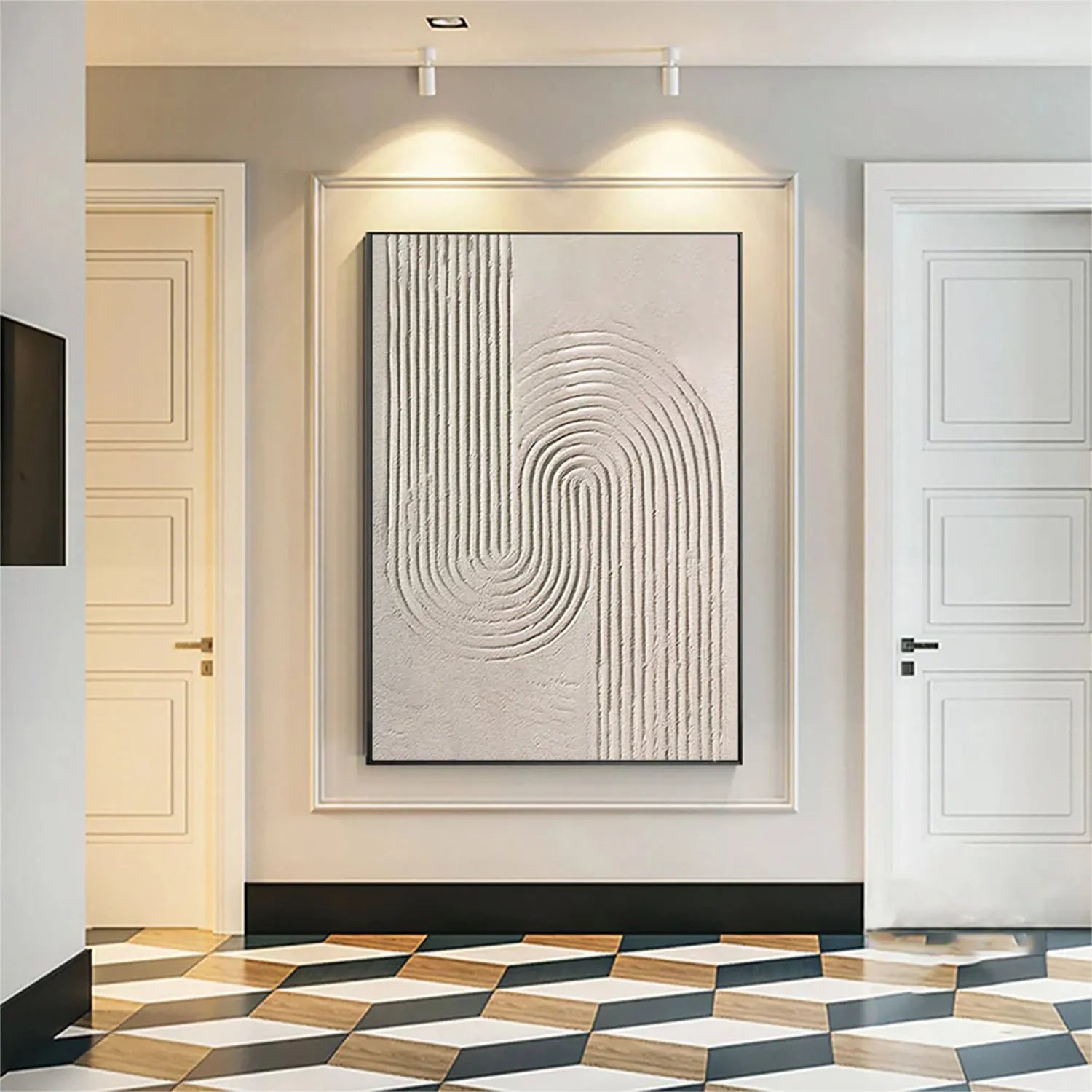 Beige & Brown Abstract #BB103