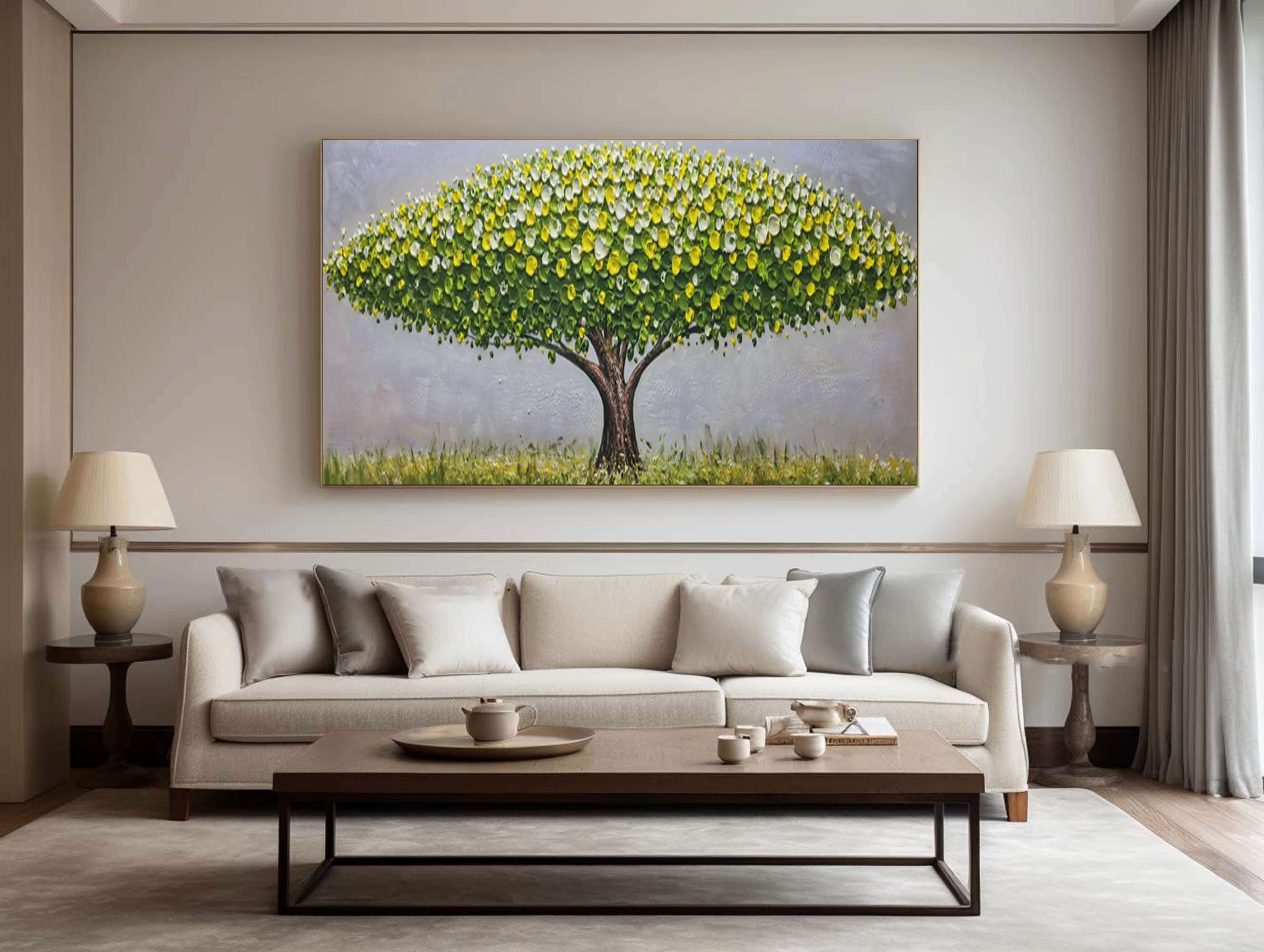 Blue & Green Minimalist Abstract Painting #BGM 017