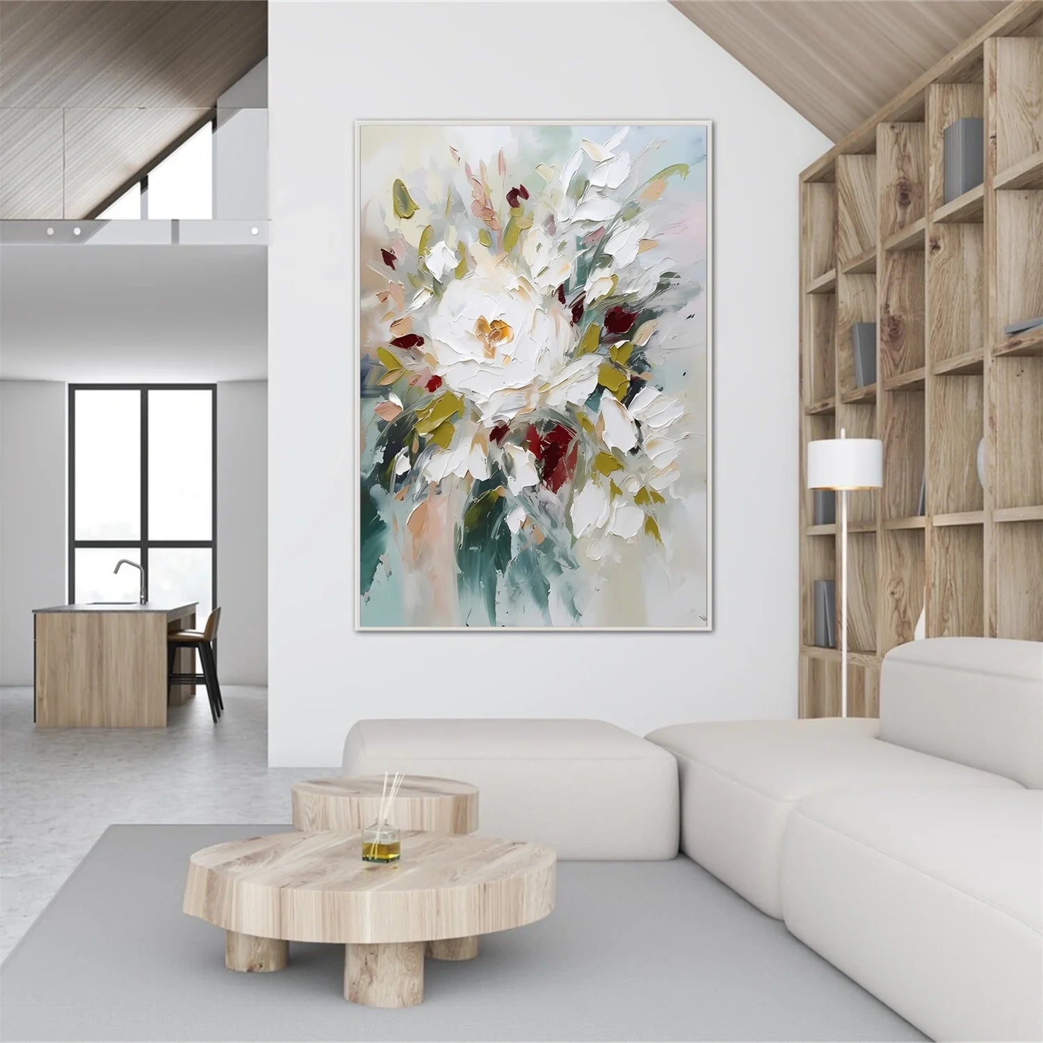 Flower And Tree Abstract Texture  Canvas Art #FT 222