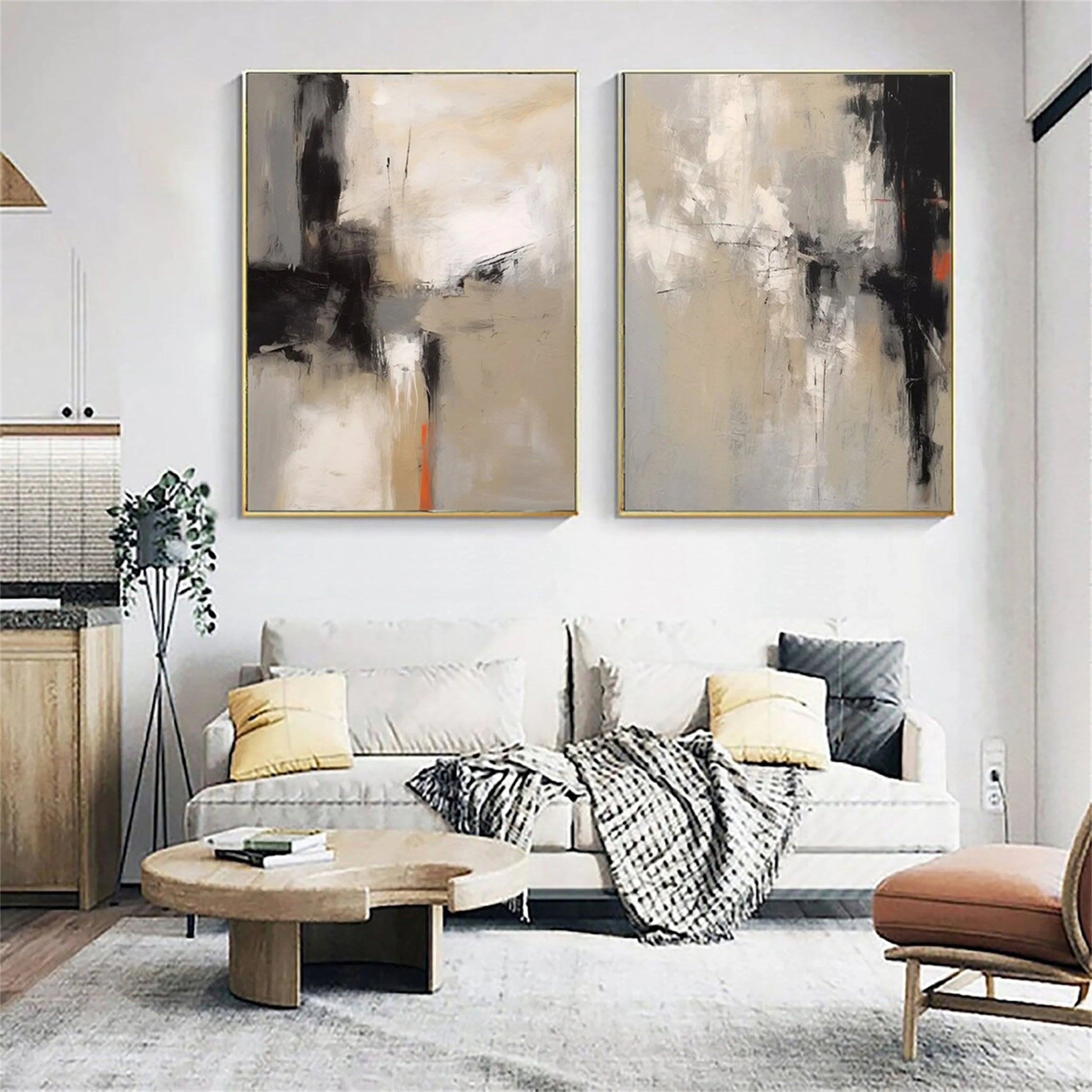 Abstract Painting Set of 2 #AB 094