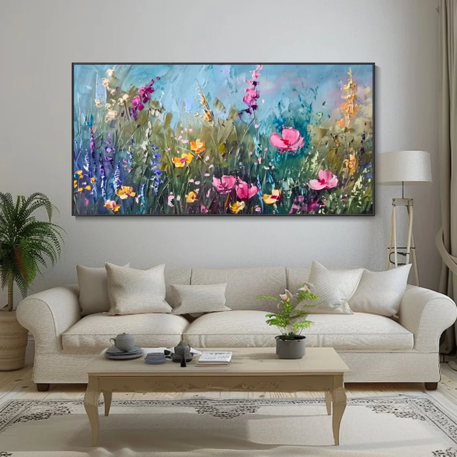Colorful Flower Abstract Textured Wall Art #ML064