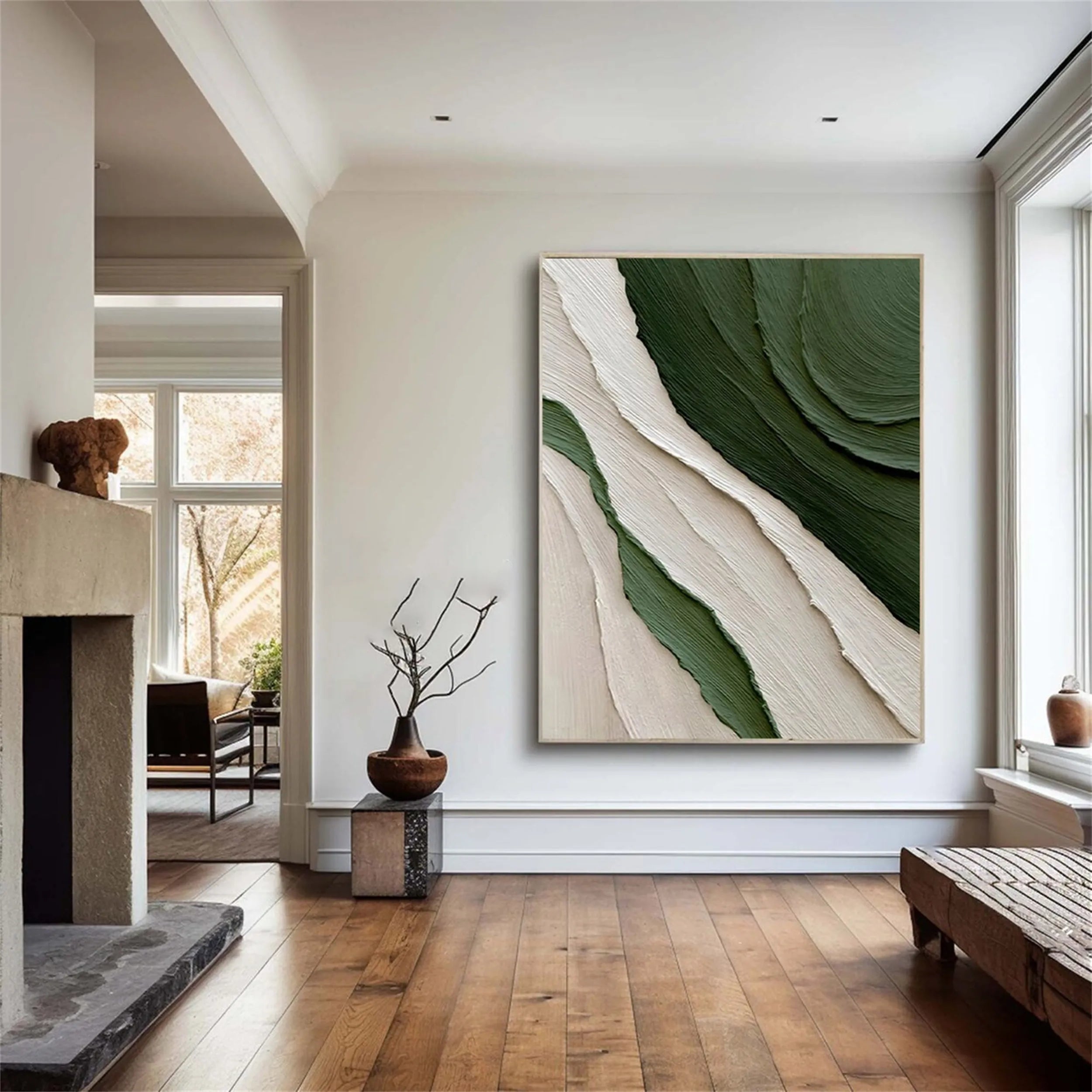 Blue & Green Abstract #BG043