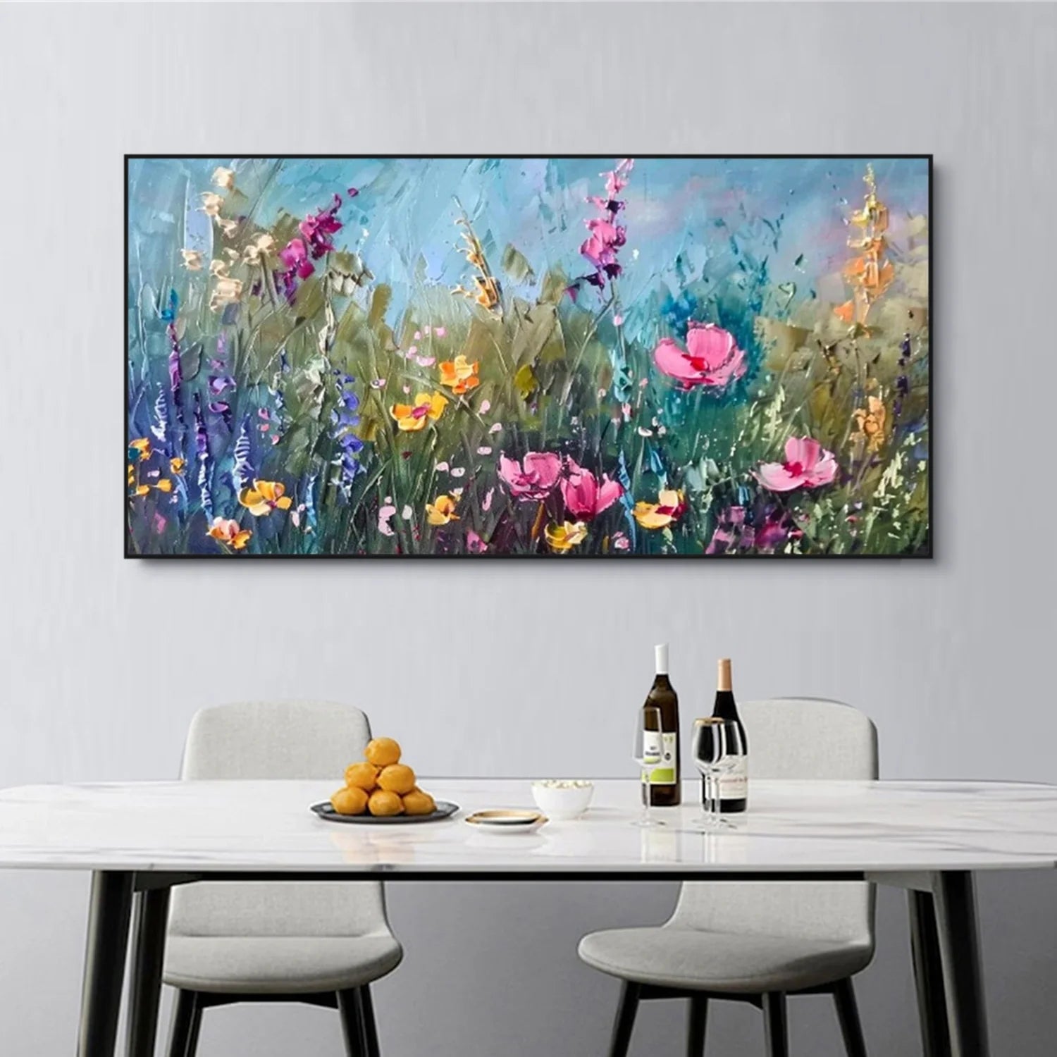 Colorful Flower Abstract Textured Wall Art #ML064