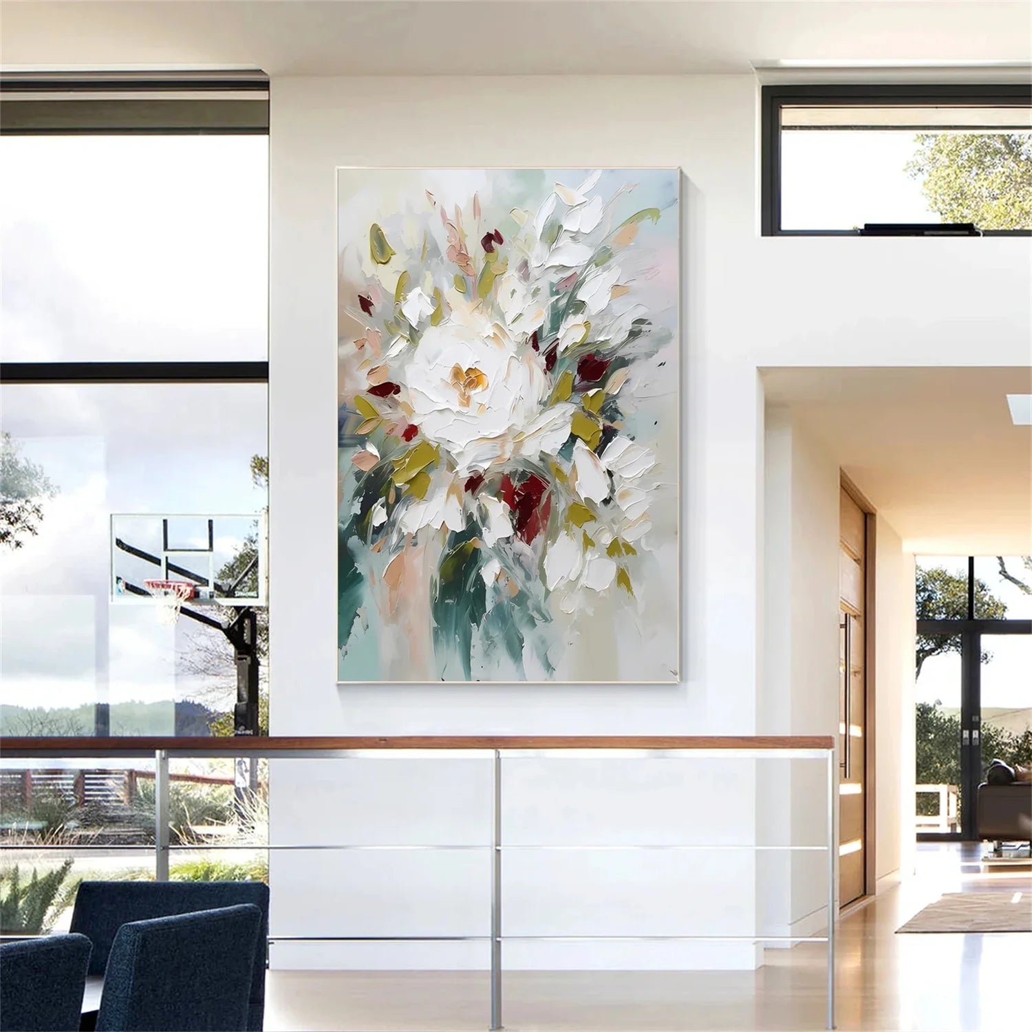 Flower And Tree Abstract Texture  Canvas Art #FT 222