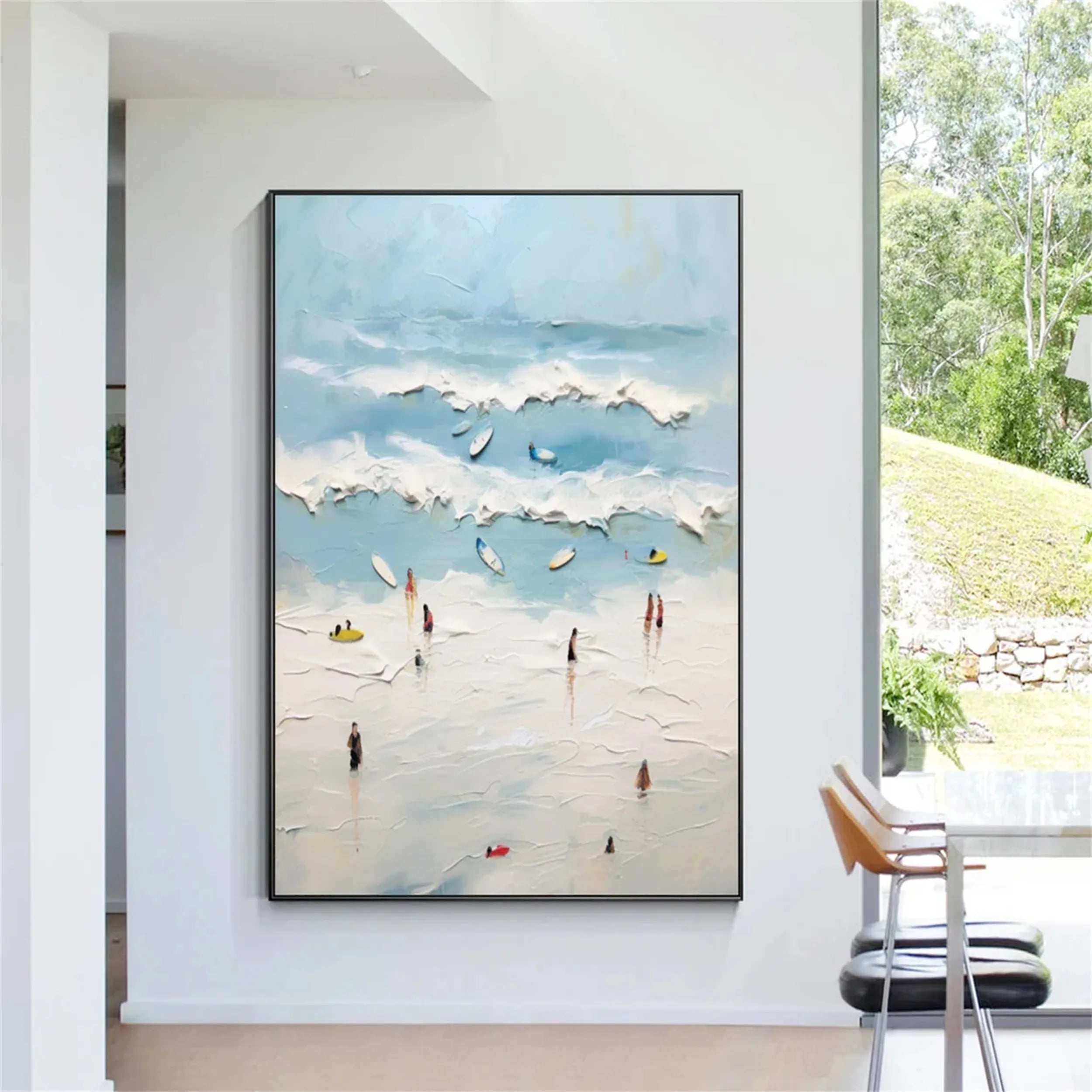 Seascape and Snowy Peak Painting #SP019