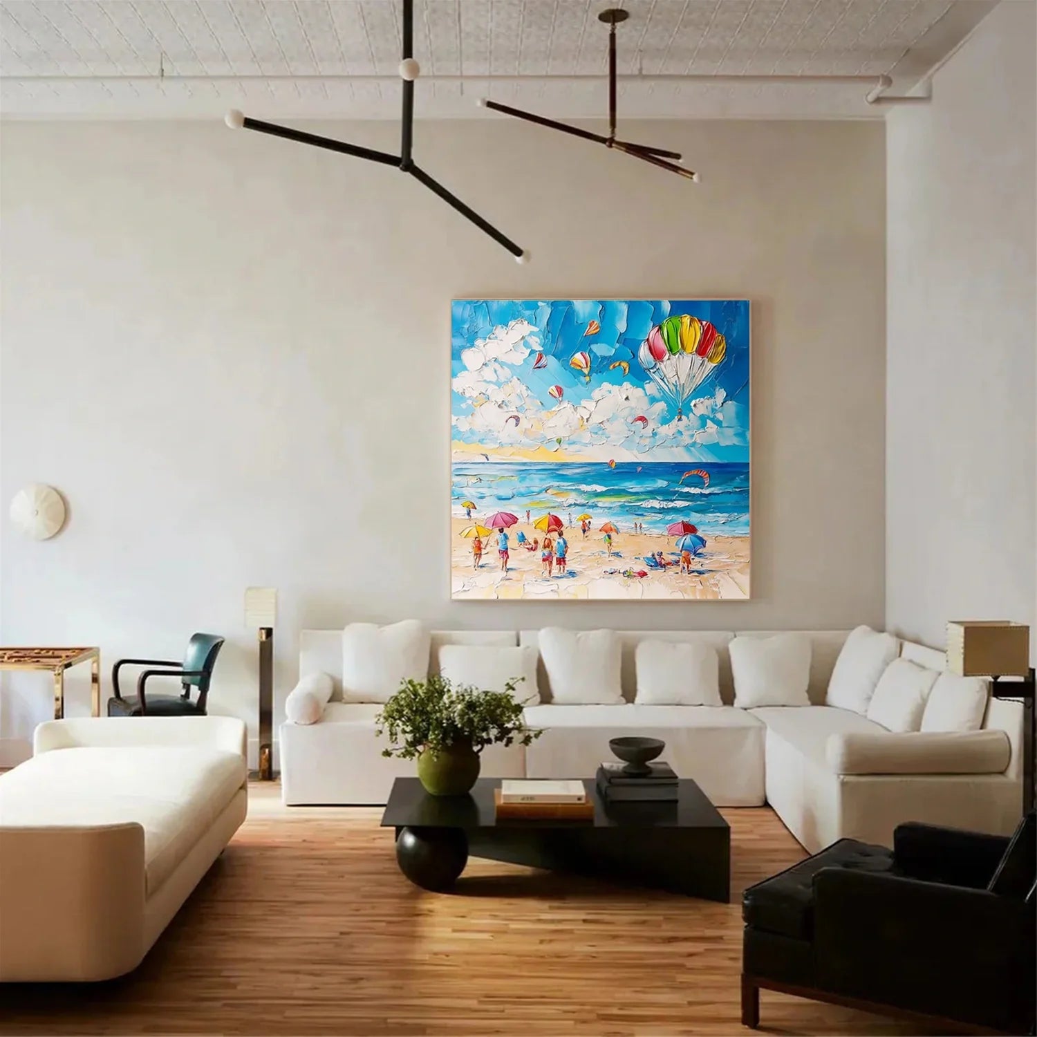 Seascape and Snowy Peak Painting #SP056