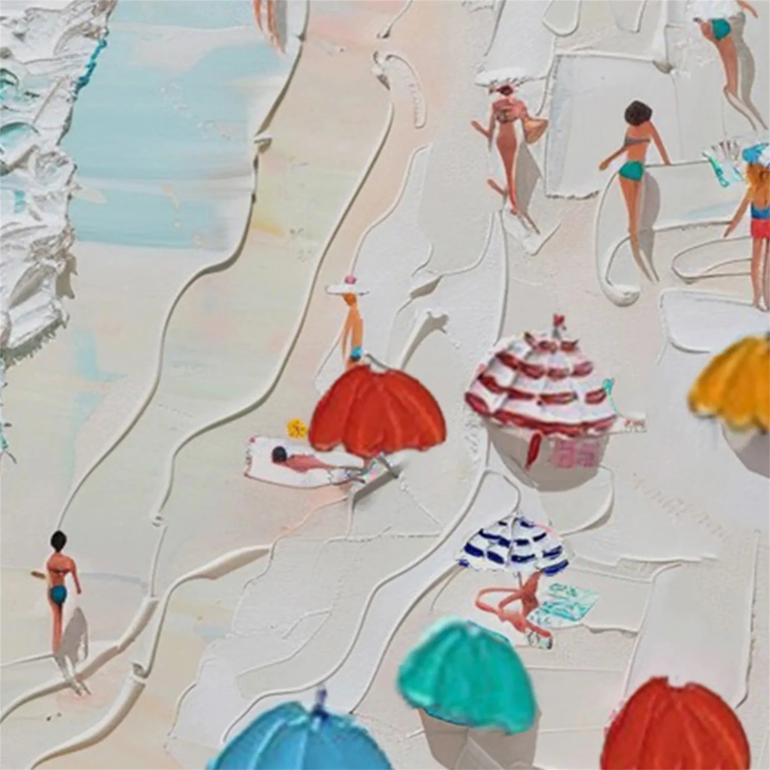 Seascape and Snowy Peak Painting #SP021