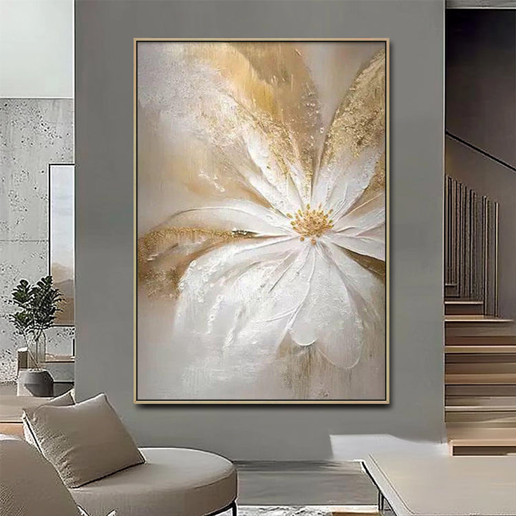 Flower & Leaf Abstract Textured Wall Art  #ML032