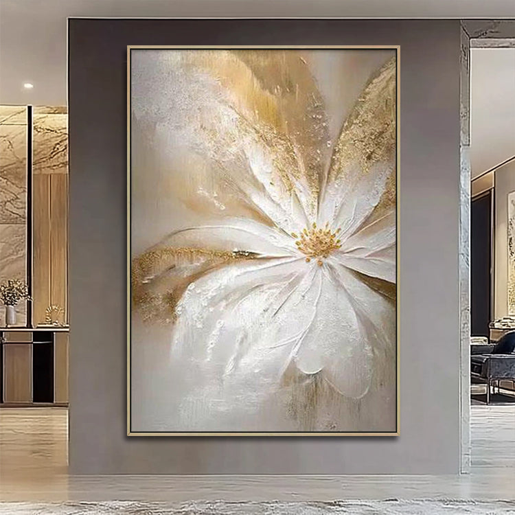 Flower & Leaf Abstract Textured Wall Art  #ML032