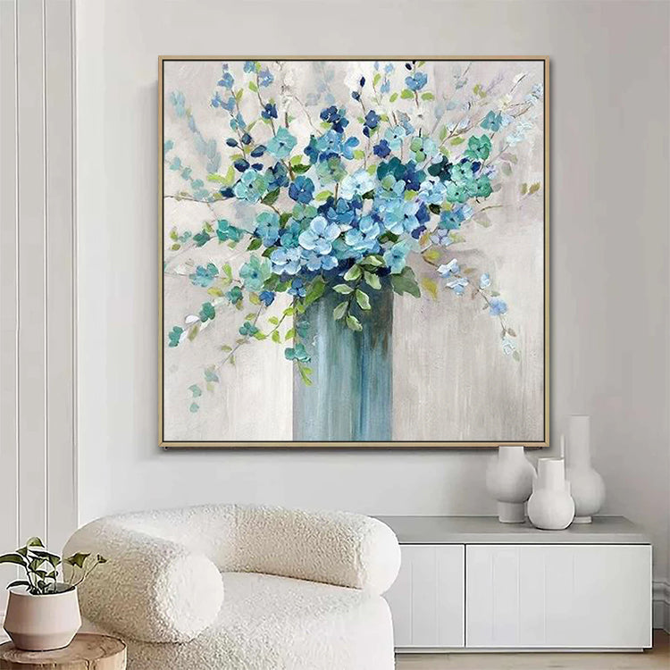 Flower & Vase Abstract Textured Wall Art #ML042