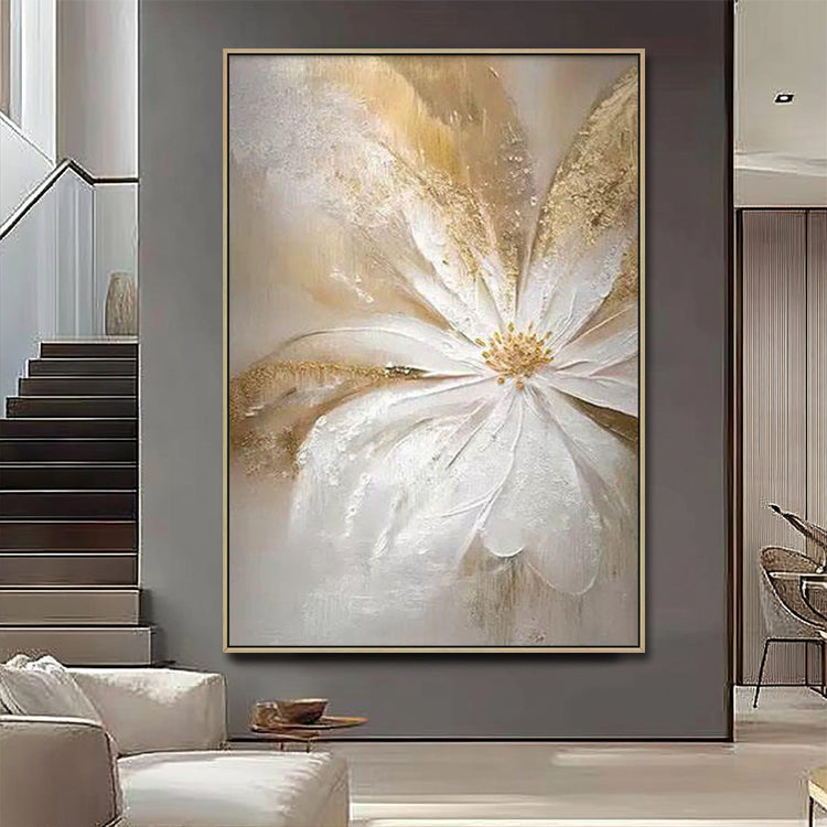 Flower & Leaf Abstract Textured Wall Art  #ML032