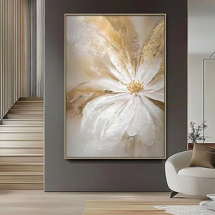 Flower & Leaf Abstract Textured Wall Art  #ML032