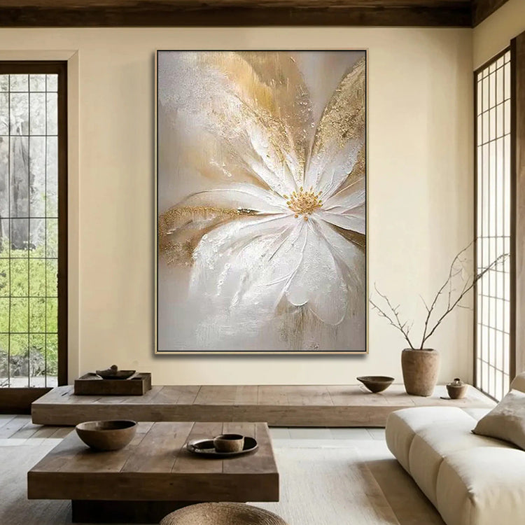 Flower & Leaf Abstract Textured Wall Art  #ML032