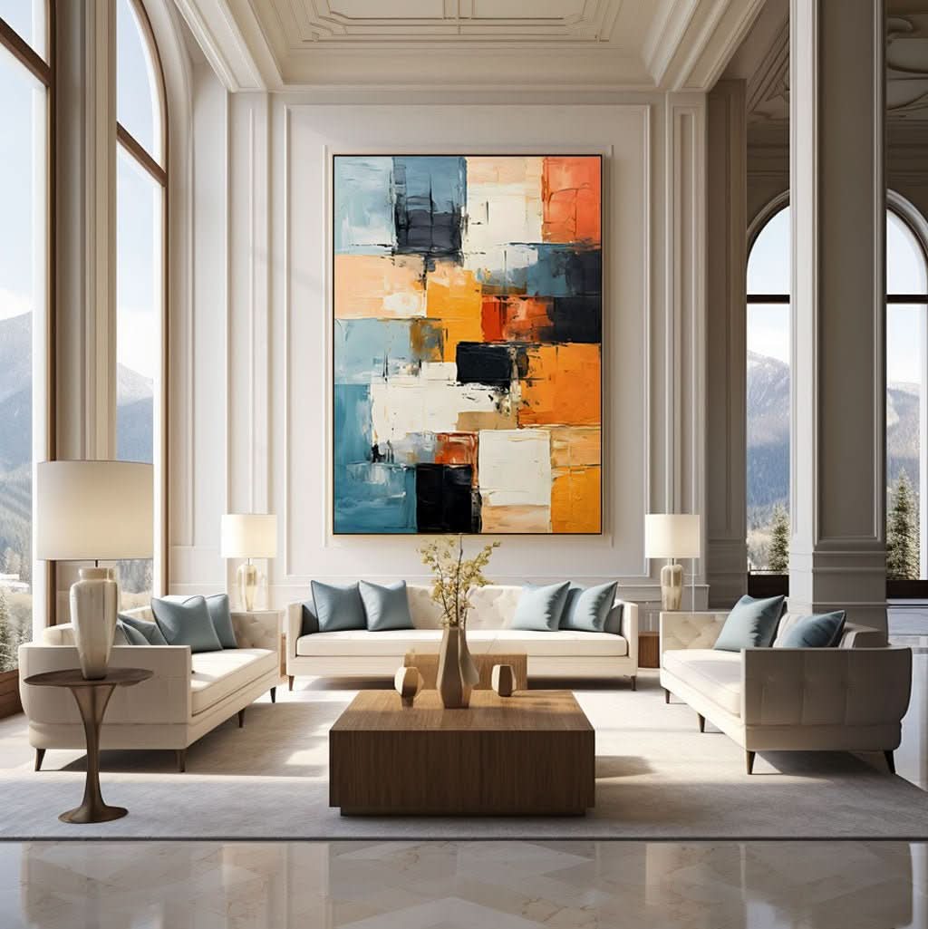 Abstract Colorful Painting "Couleurs du Temps" - nukeart