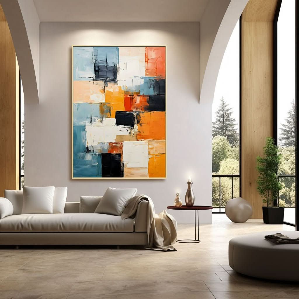 Abstract Colorful Painting "Couleurs du Temps" - nukeart